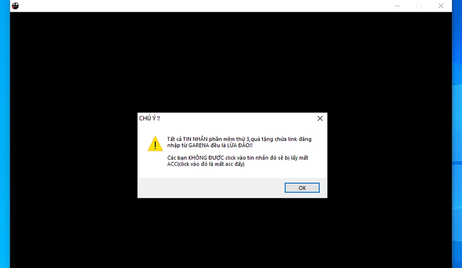 Khi thấy thông báo “Chú ý” như hình thì bấm “OK”.&nbsp;